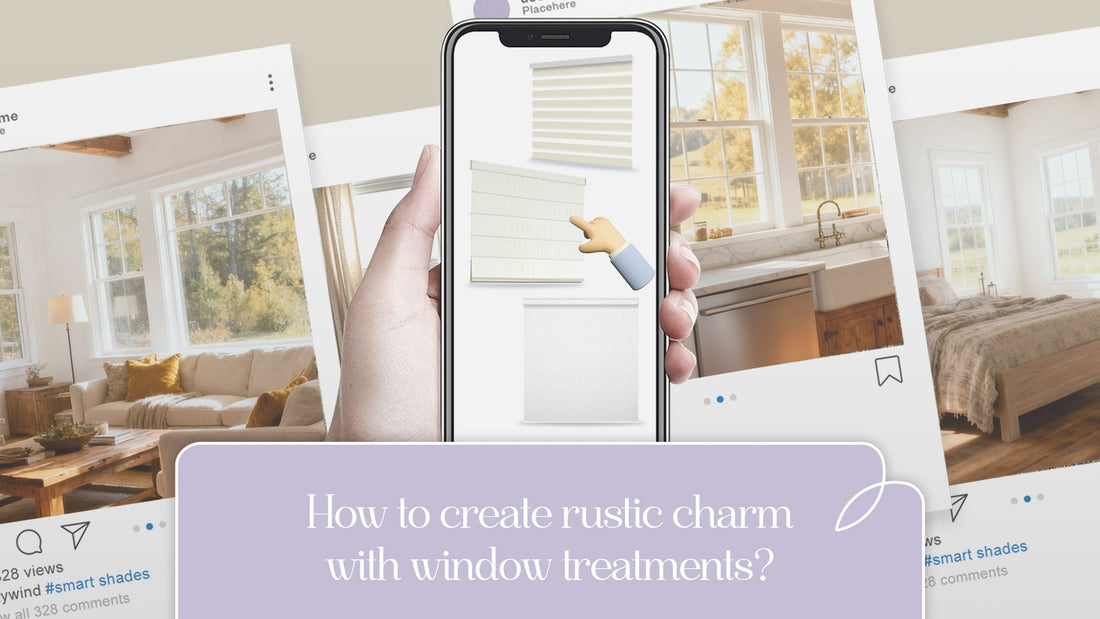 How to create rustic charm with window treatments?