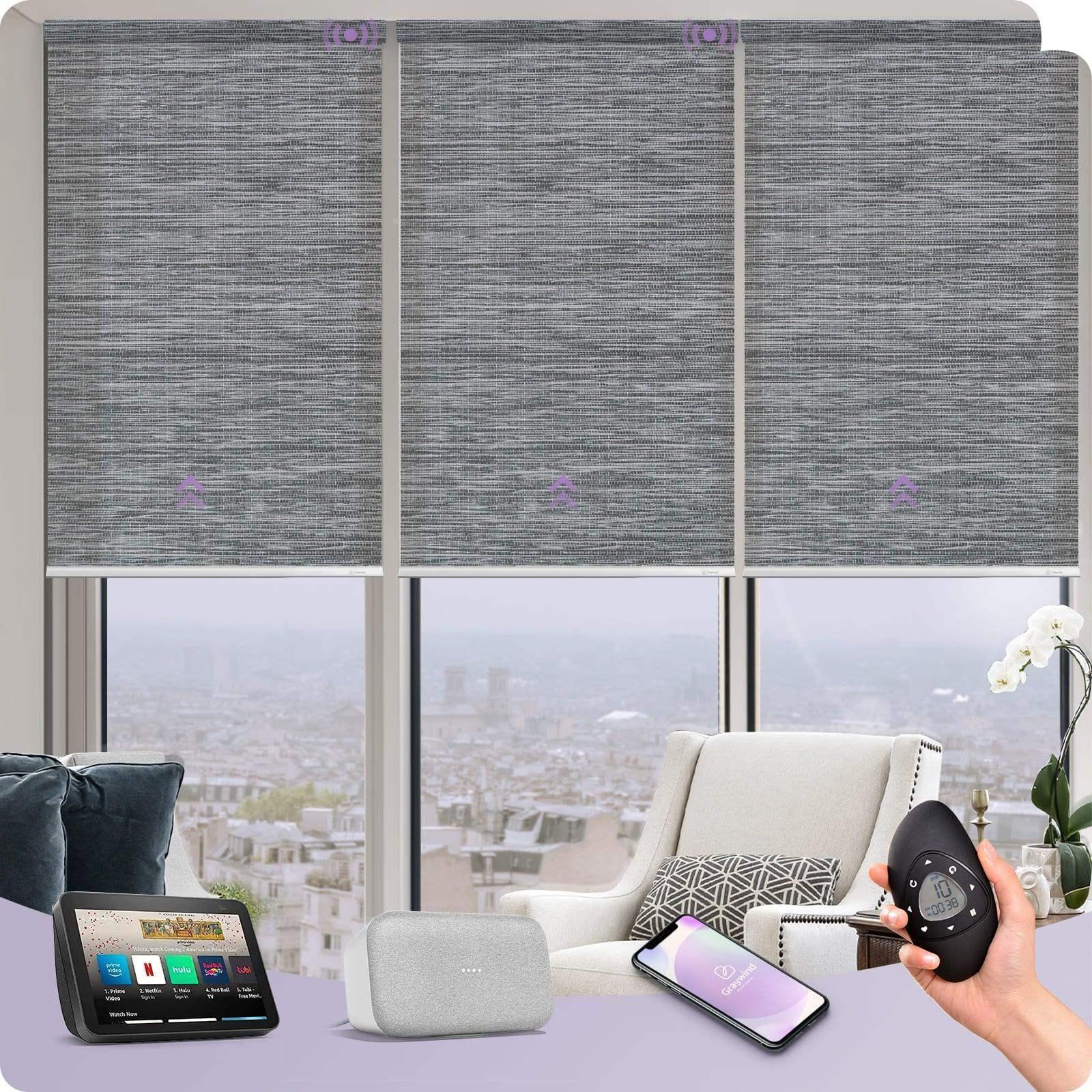 Graywind Motorized Light Filtering Roller Shades | Woven Series | Customizable