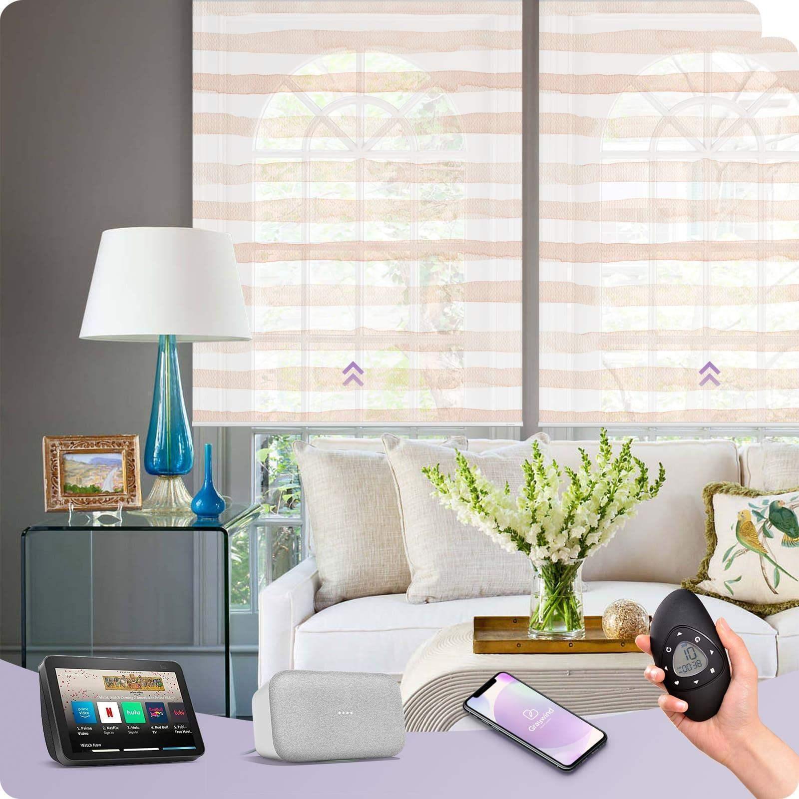 Graywind Motorized Printed Roller Shades | Customizable