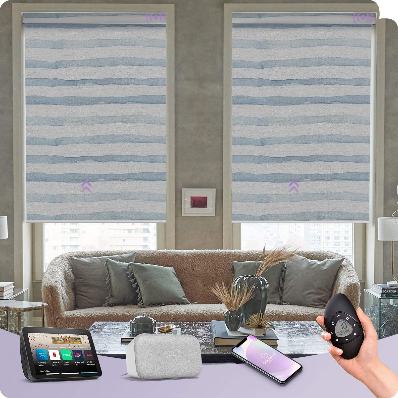 Graywind Motorized Printed Roller Shades | Customizable