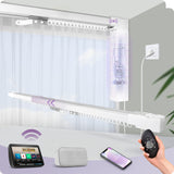 Graywind Hardwired Smart Curtain Rods | Work with Alexa & Google | Retractable