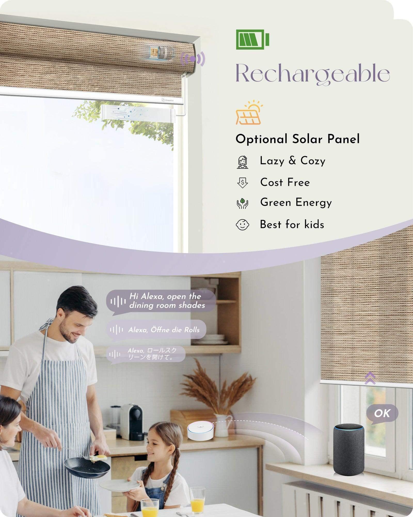 Powered by solar panel, take the benefits of green & cost free energy and cozy lifestyle.