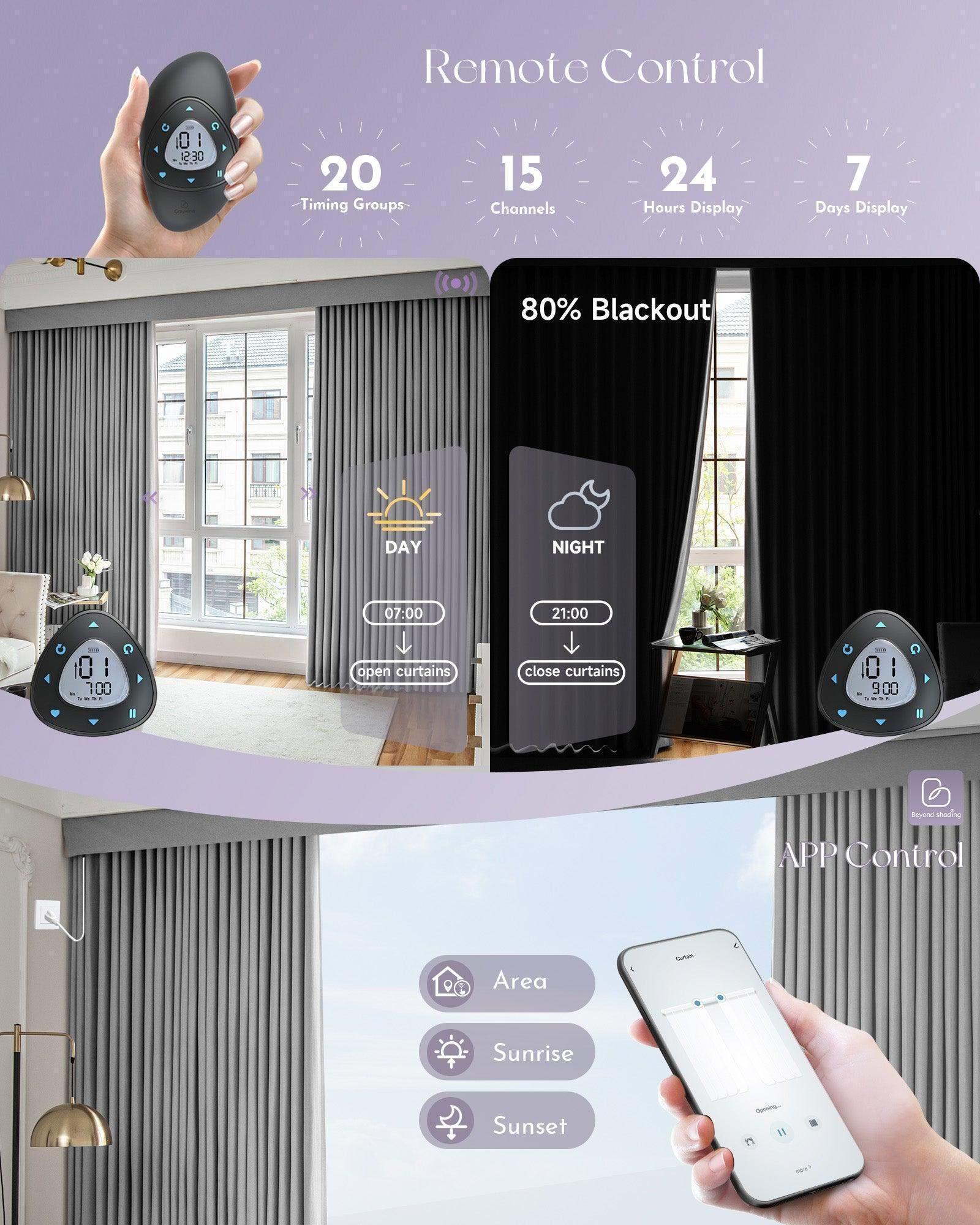 Graywind Hardwired Smart Curtain | Sheer Series | 40"-220"W