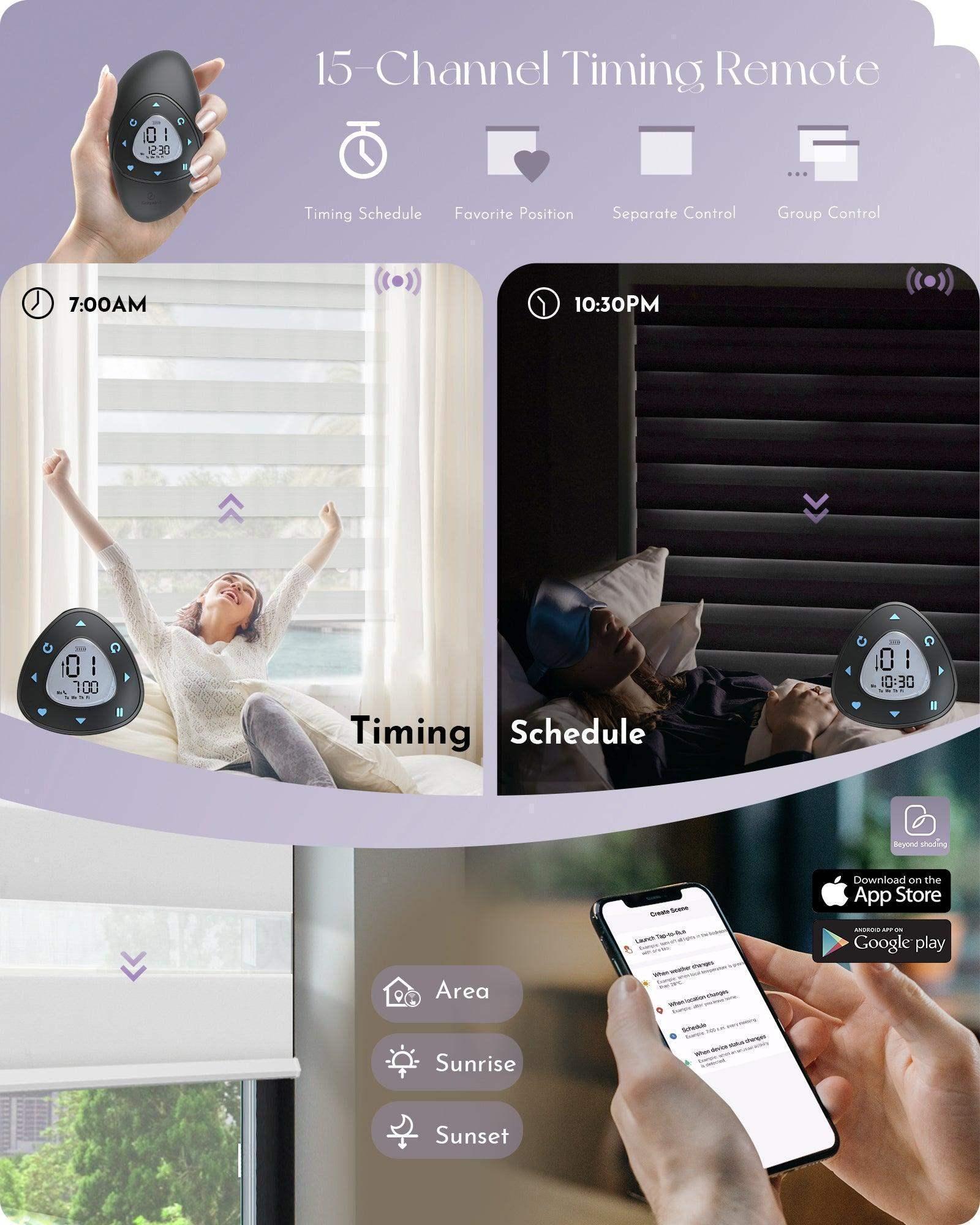 Graywind Motorized Zebra Sheer Blinds | Classic Series | Customizable