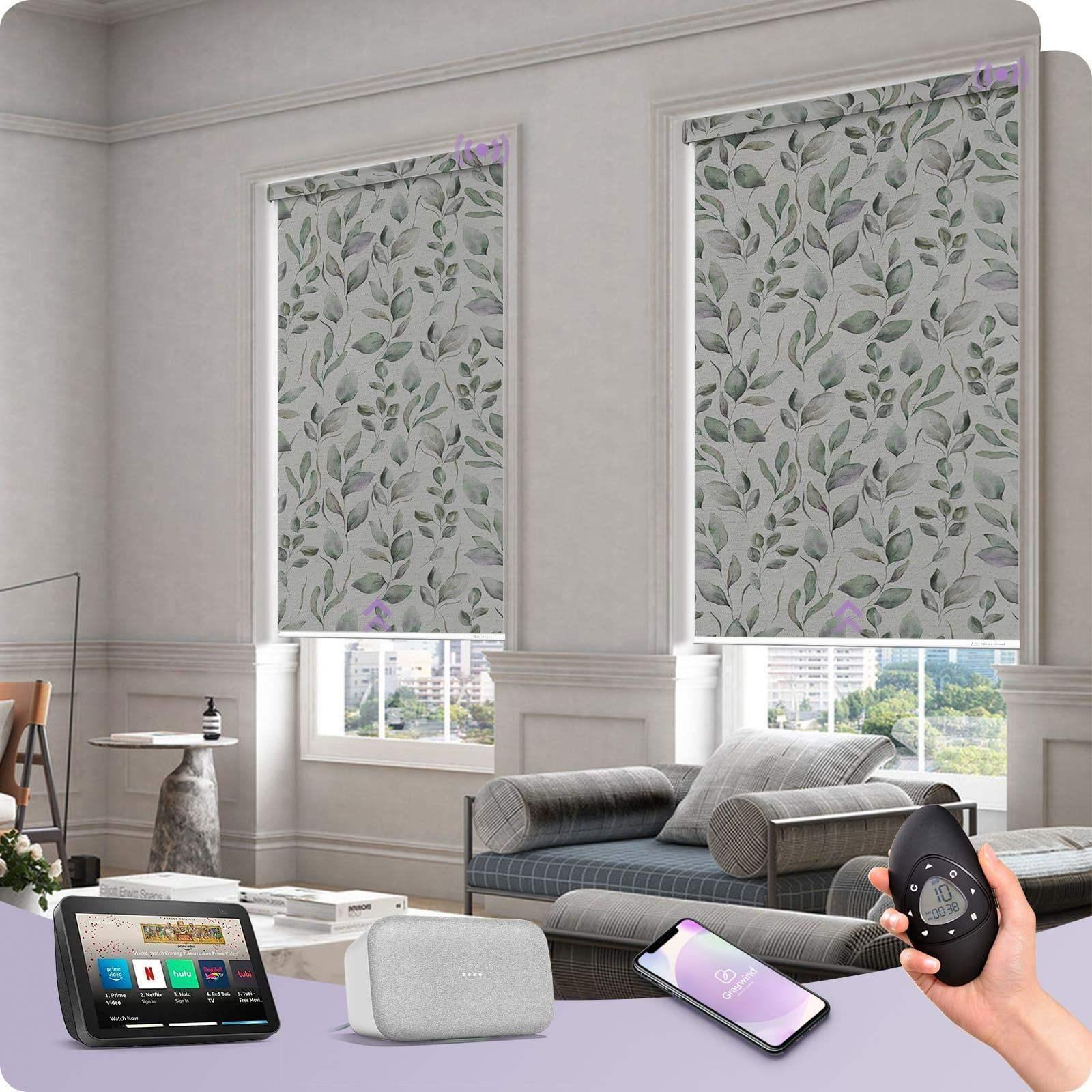 Graywind Motorized Printed Roller Shades | Customizable