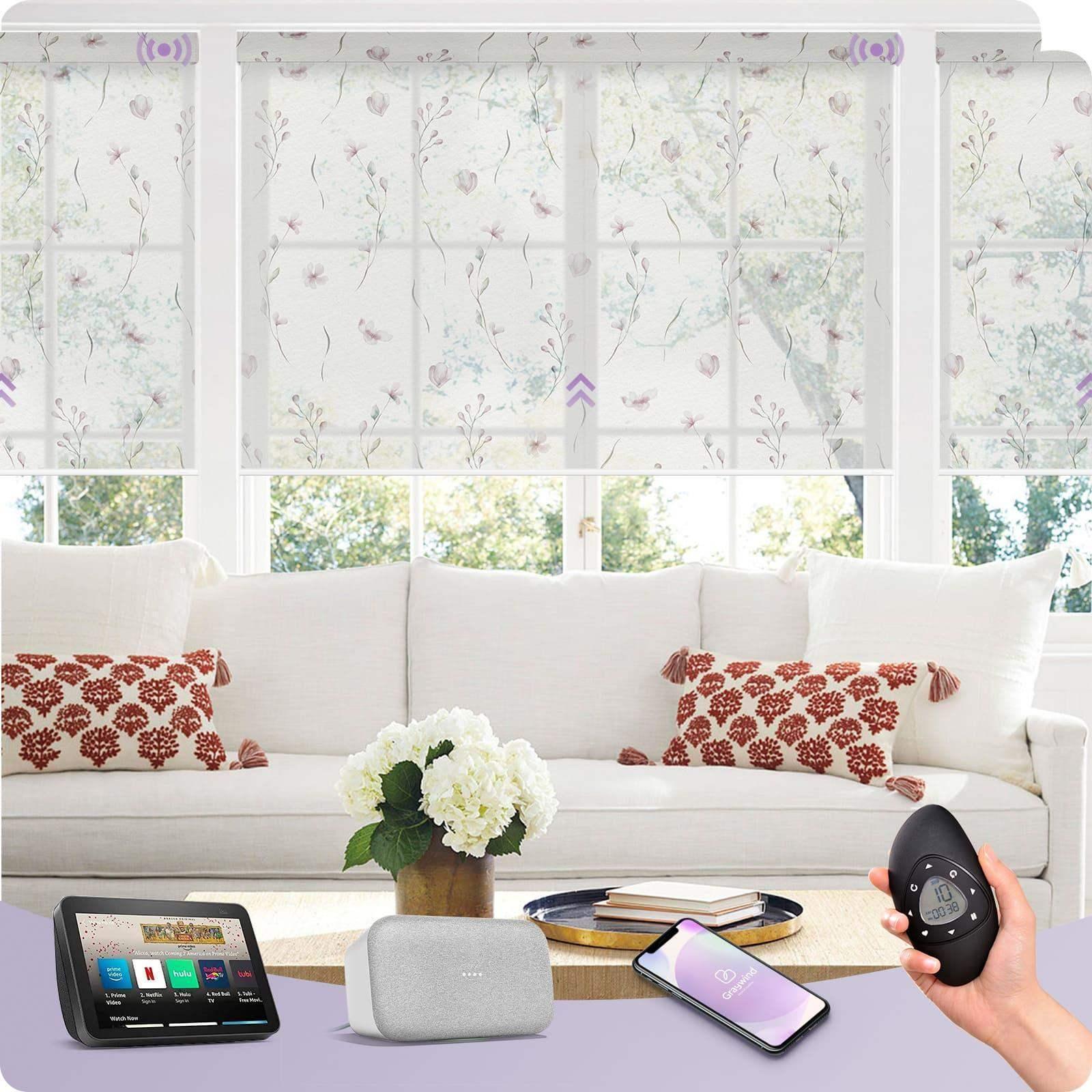 Graywind Motorized Printed Roller Shades | Customizable