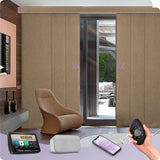 Graywind Motorized Blackout Panel Track Blinds | Fabric Series | Custom Width to 177"