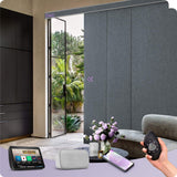 Graywind Motorized Blackout Panel Track Blinds | Fabric Series | Custom Width to 177"