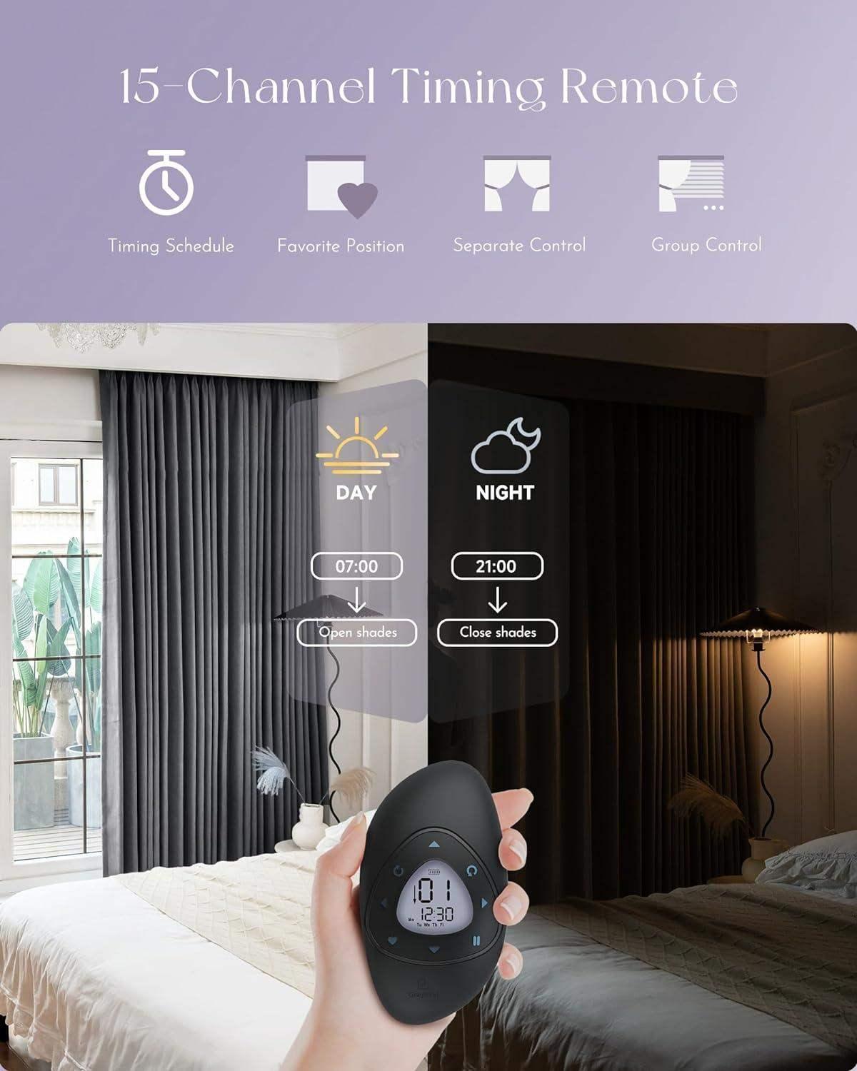 Graywind Motorized Smart Curtain | Blackout Series | 40"-220"W