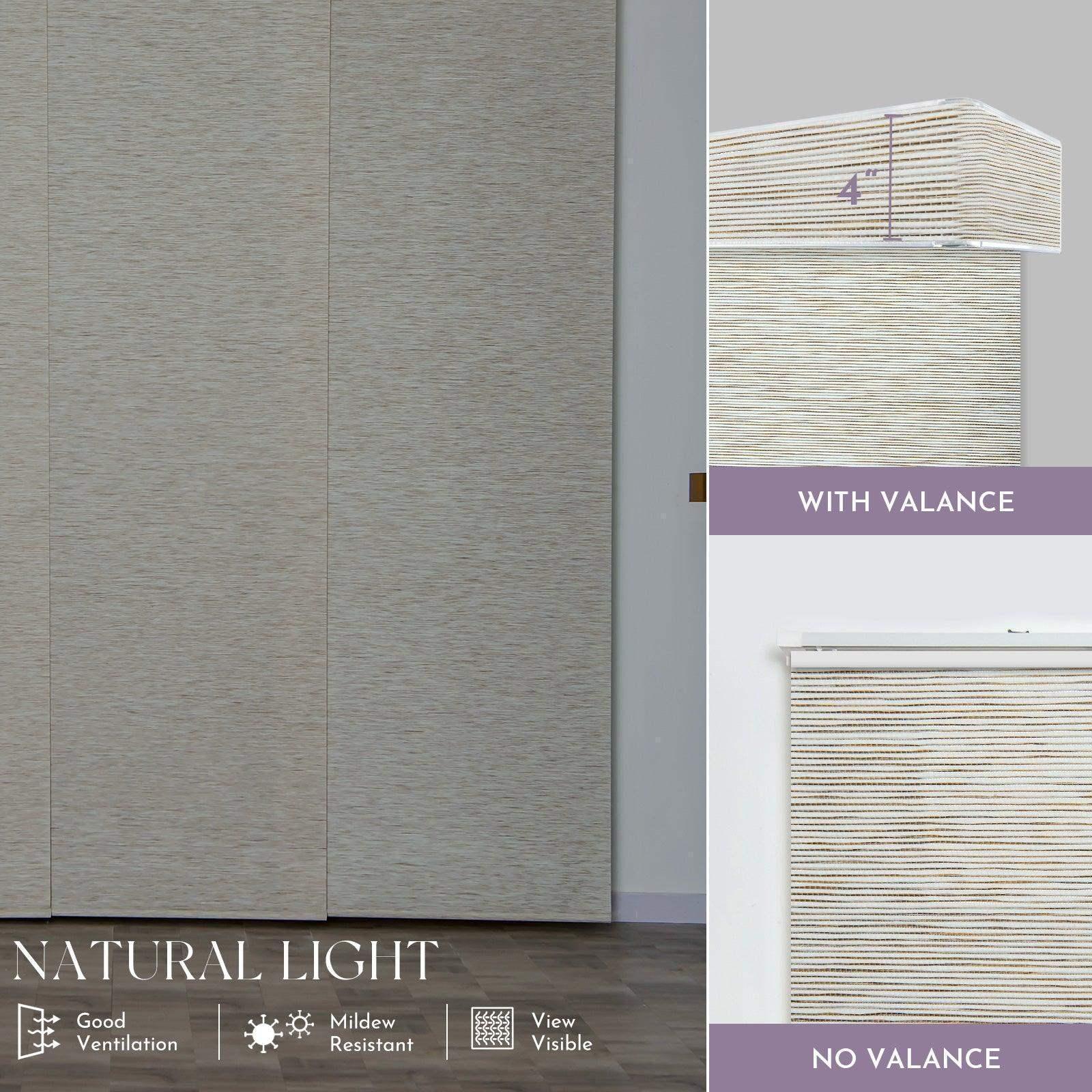 Graywind Manual Panel Track Blinds | Natural Series | Custom to 153" Width