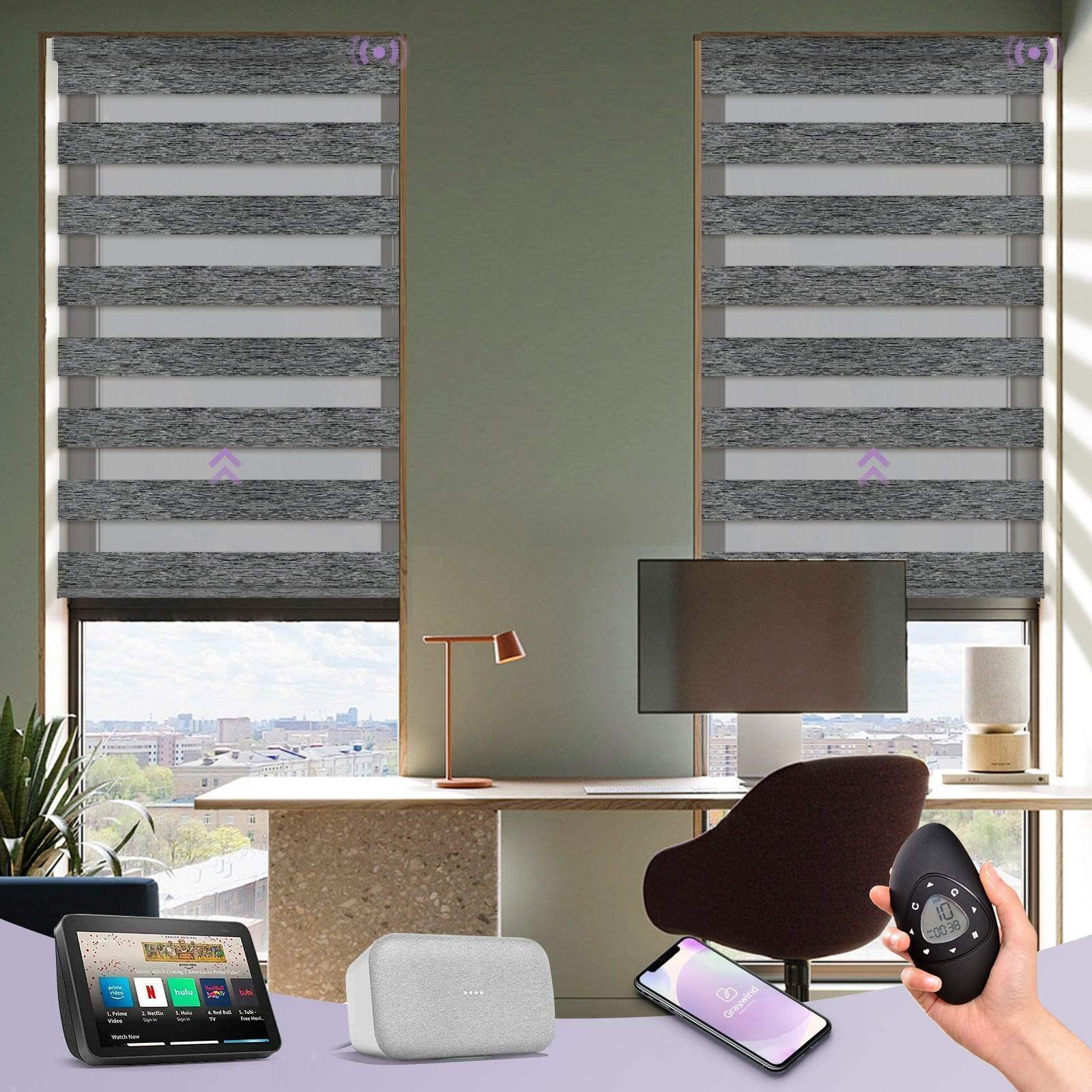 Graywind Motorized Zebra Sheer Blinds | Design Series | Customizable