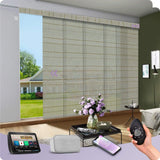 Graywind Motorized Light Filtering Panel Track Blinds | Natural Series | Custom Width to 177"