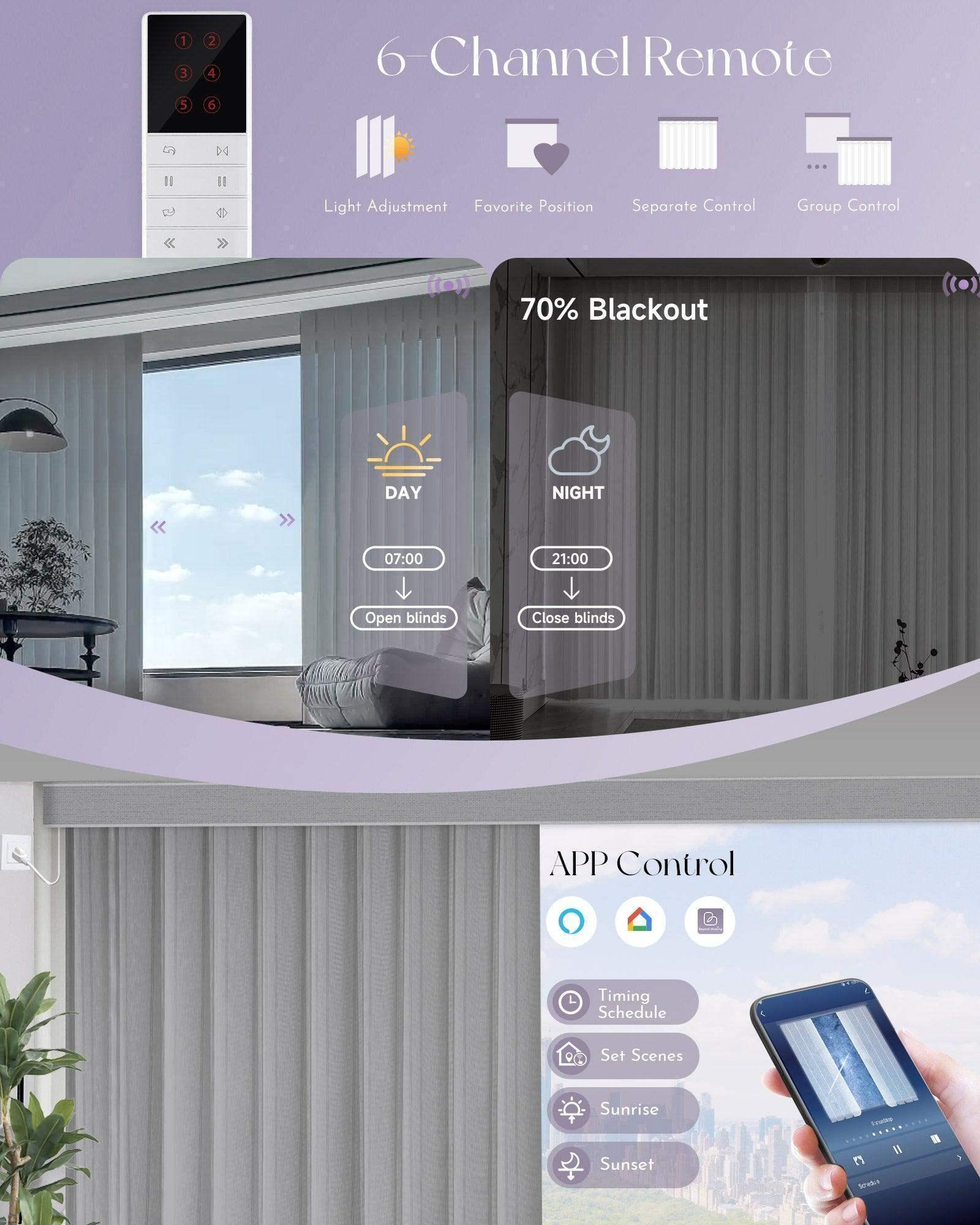 Graywind Smart Sheer Vertical Blinds | Striped Series | Customizable