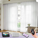Graywind Motorized Smart Curtain with Roman Rod| Sheer Series | Customizable