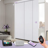 Graywind Motorized Blackout Panel Track Blinds | Fabric Series | Custom Width to 177"