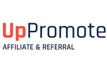UpPromote logo with text 'Affiliate & Referral' on a white background.