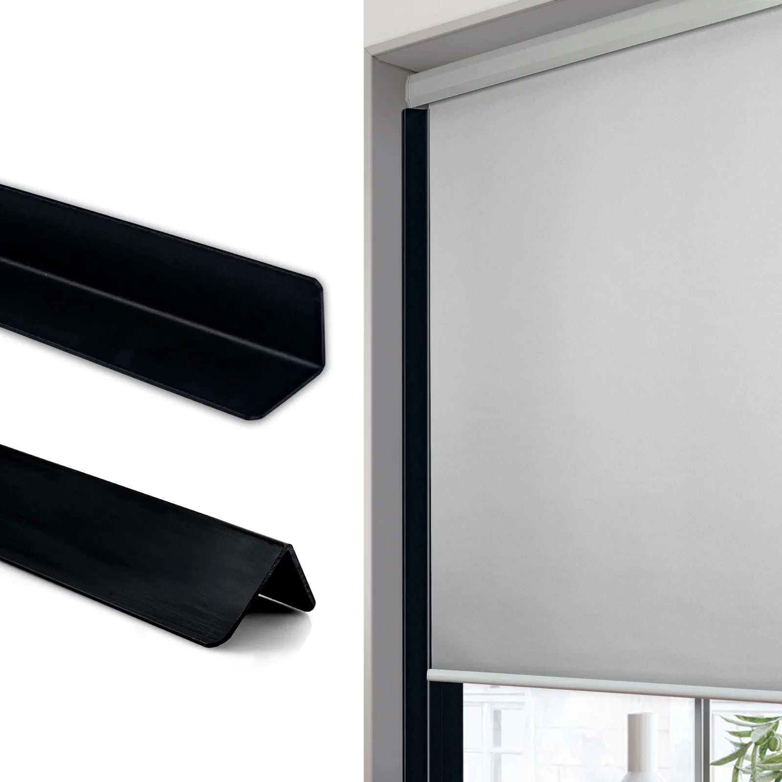 Black light blocker for blackout roller shades.