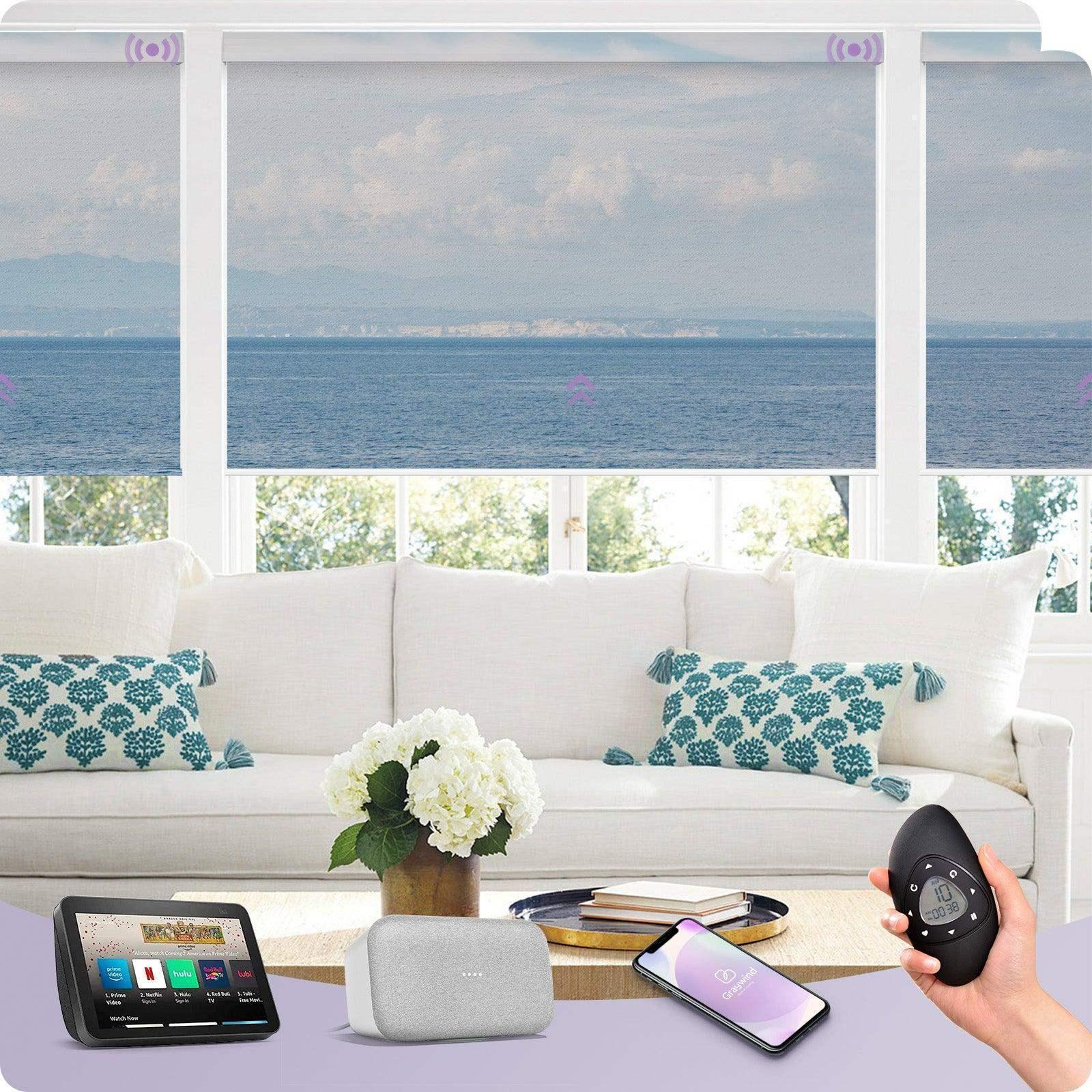 Graywind Motorized Printed Roller Shades | Customizable