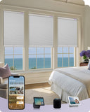 coulisse cellular shades blackout pearl white color