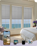 coulisse cellular shades dimout pearl grey color