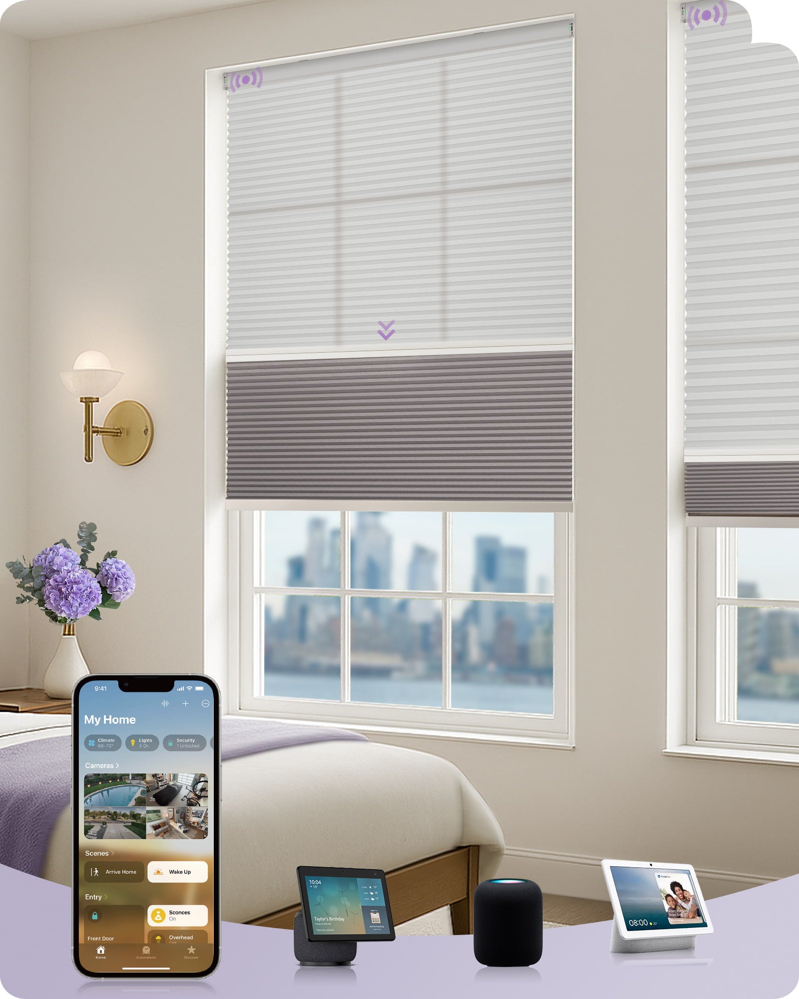 coulisse day night cellular coffee white color