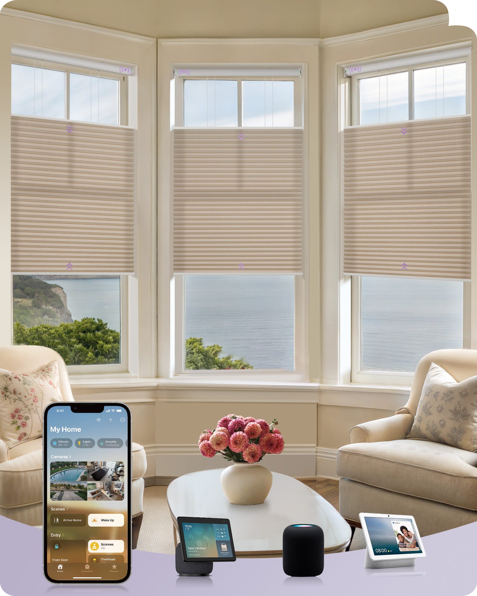 coulisse top down bottom up celluar dimout melange coffee color