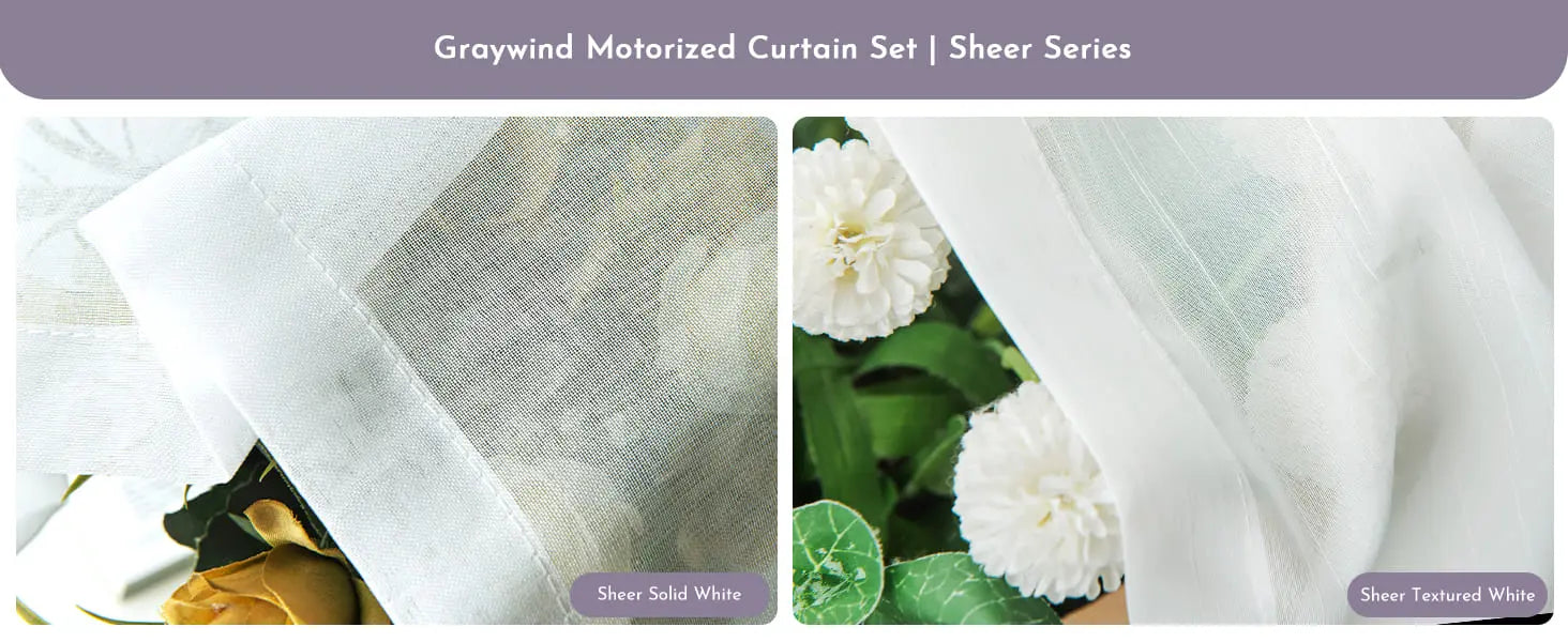 Light filtering sheer fabric of curtain.