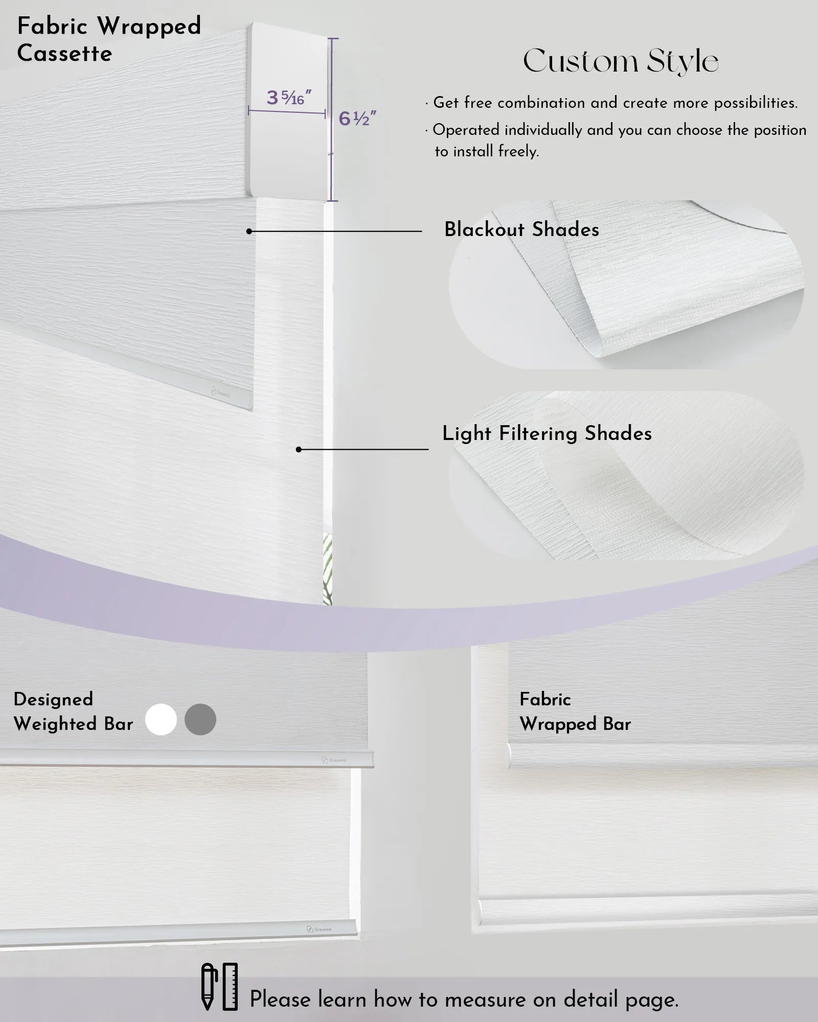 Graywind Motorized Dual Shades | Double Roller Shades | Customizable