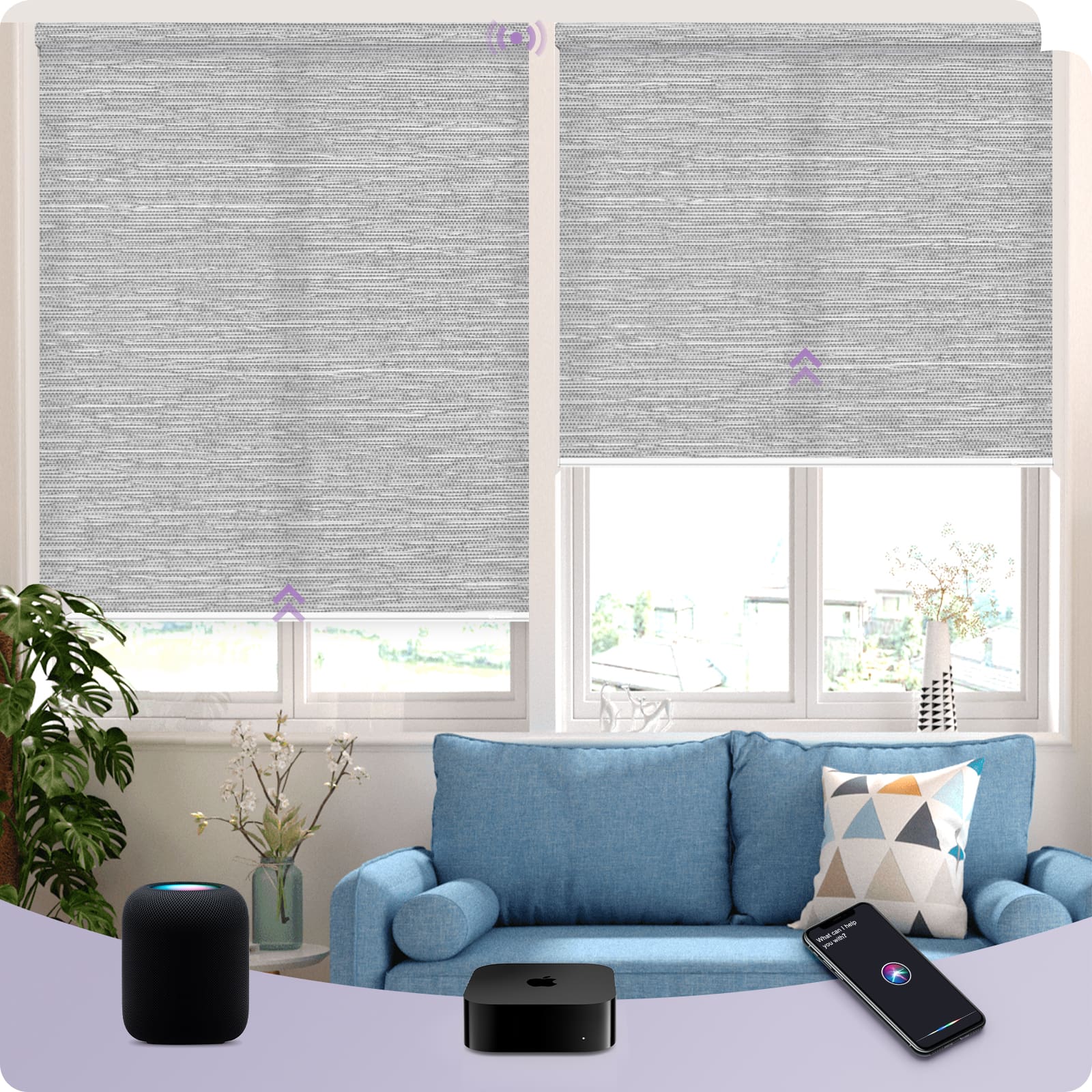 Graywind Smart EVE-HomeKit Motorized Roller Shades