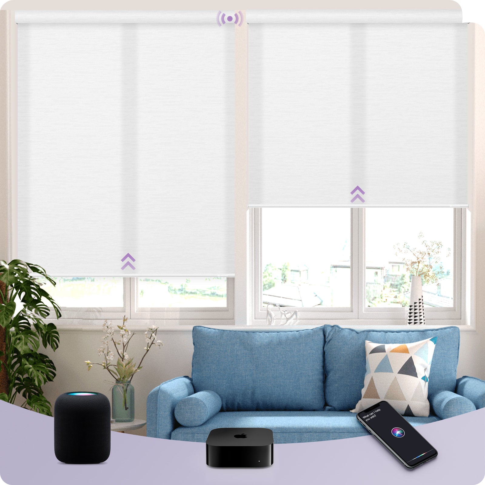 Graywind Smart EVE-HomeKit Motorized Roller Shades