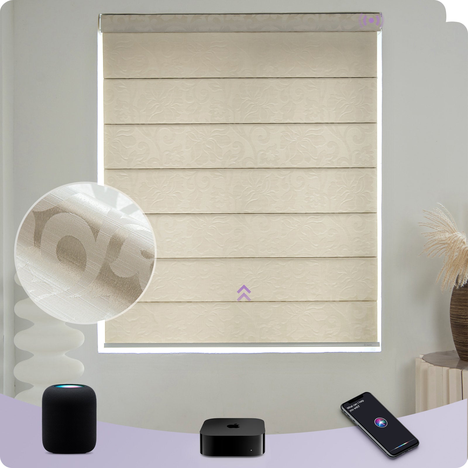 Graywind Smart EVE-HomeKit Motorized Roman Shades