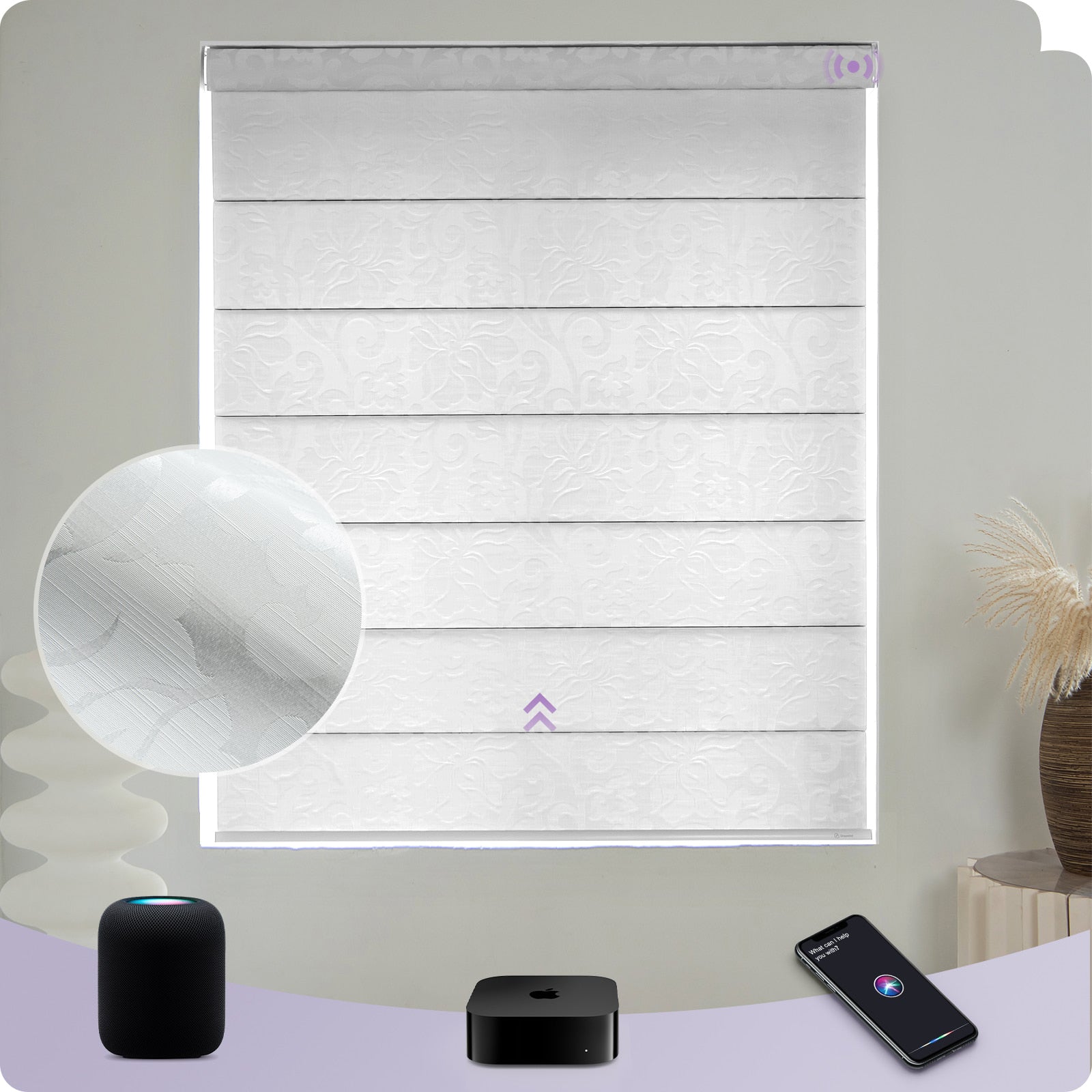 Graywind Smart EVE-HomeKit Motorized Roman Shades