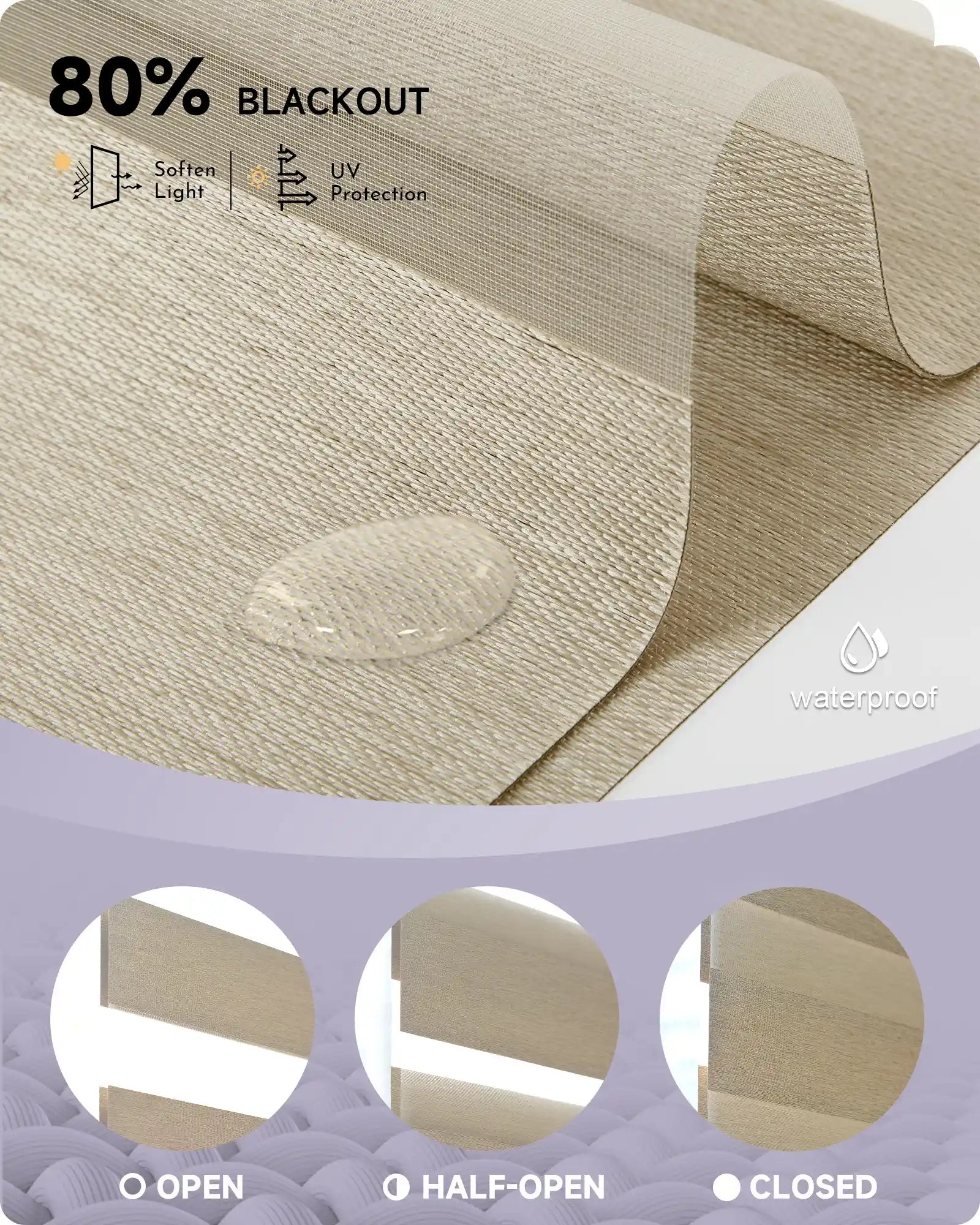 Graywind Smart EVE-HomeKit Motorized Zebra Blinds