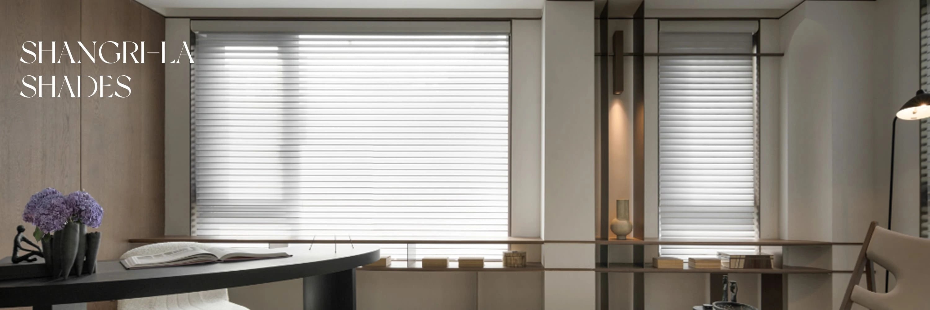 Shangri-La Shades window blinds in a modern interior setting