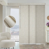Graywind Manual Panel Track Blinds | Light Filtering Textured Series | Custom to 153" Width