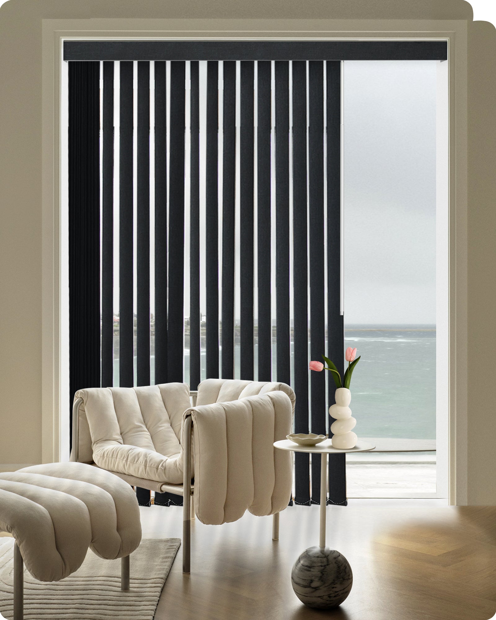 Graywind Manual Vertical Blinds | Blackout Series | Customizable