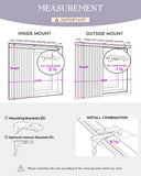 Measuring guide for manual vertical blinds.