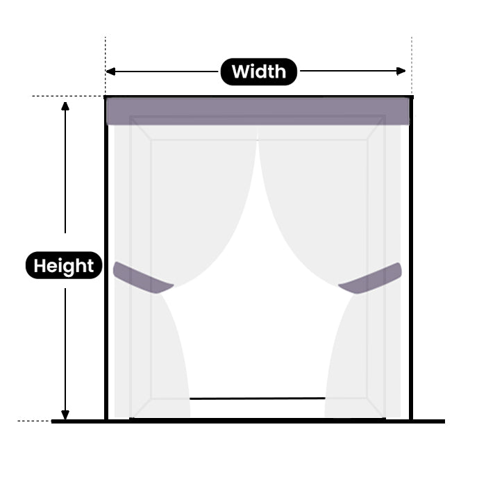 Measurement for smart curtain side mount.