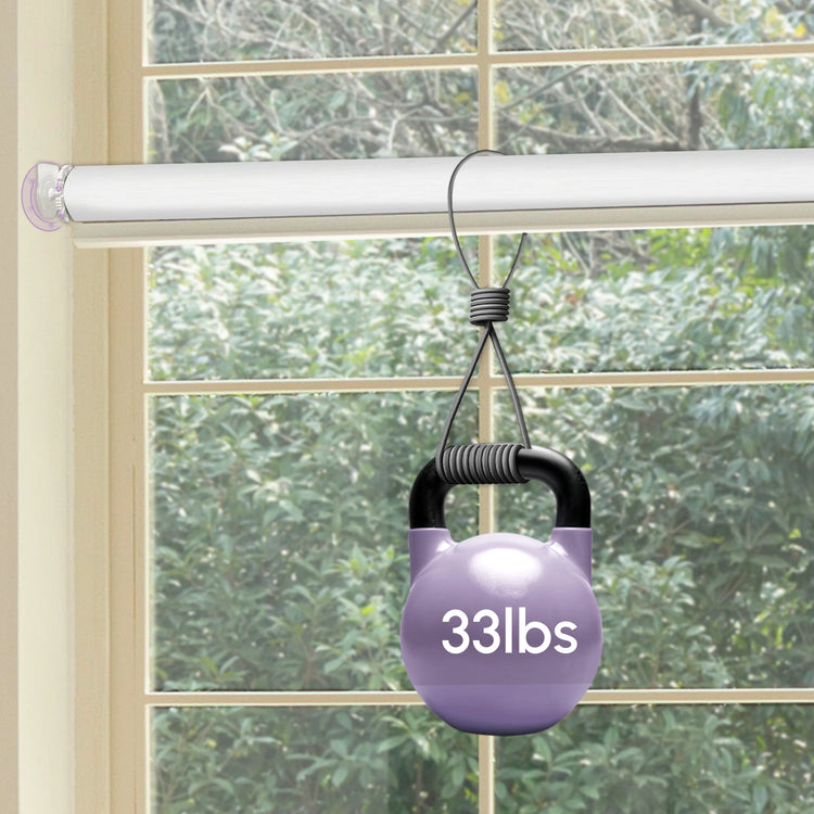 The no-drill roller blind can withstand a maximum weight of 22 lbs.