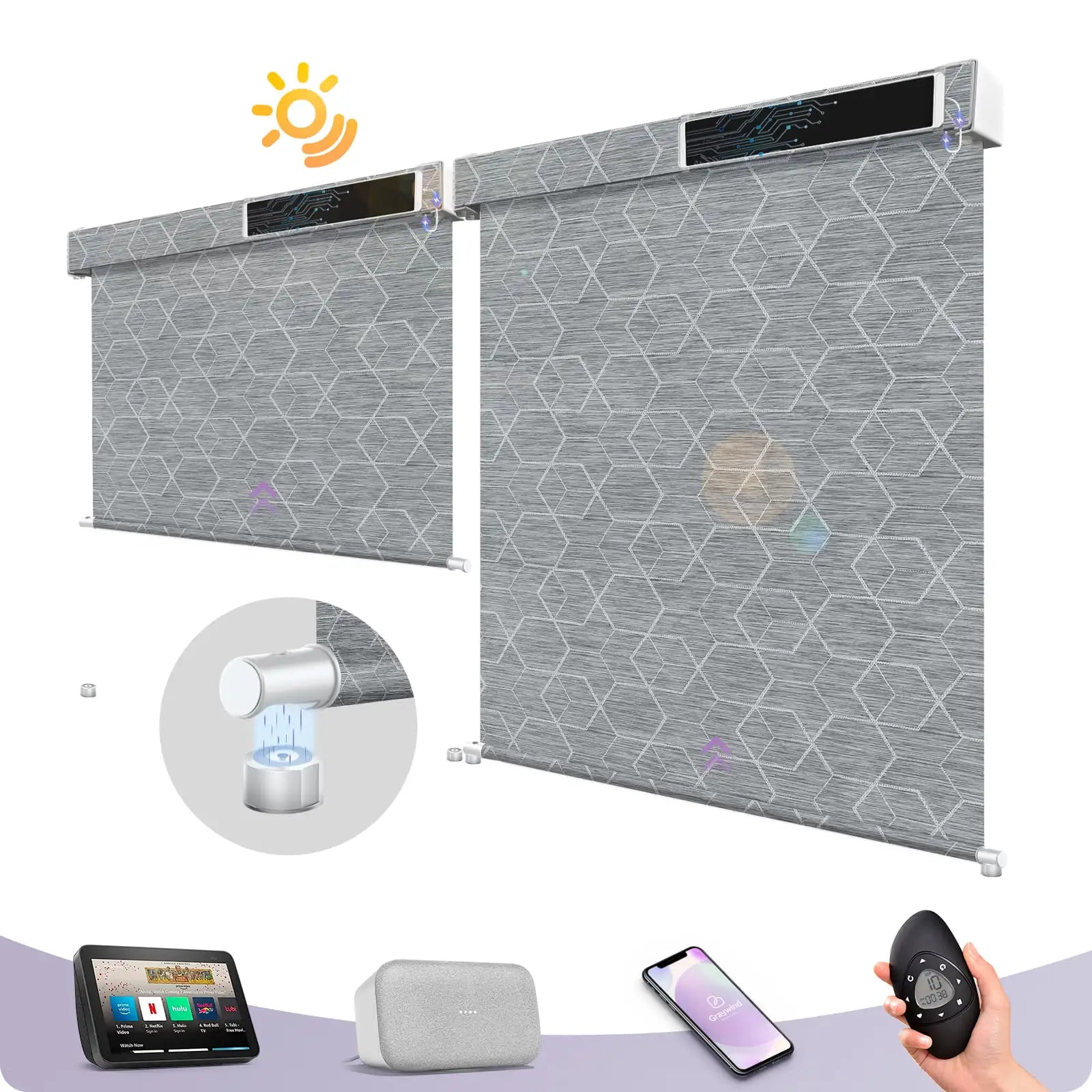 Graywind Motorized Outdoor Shades | Exterior Patio Shades | Customizable