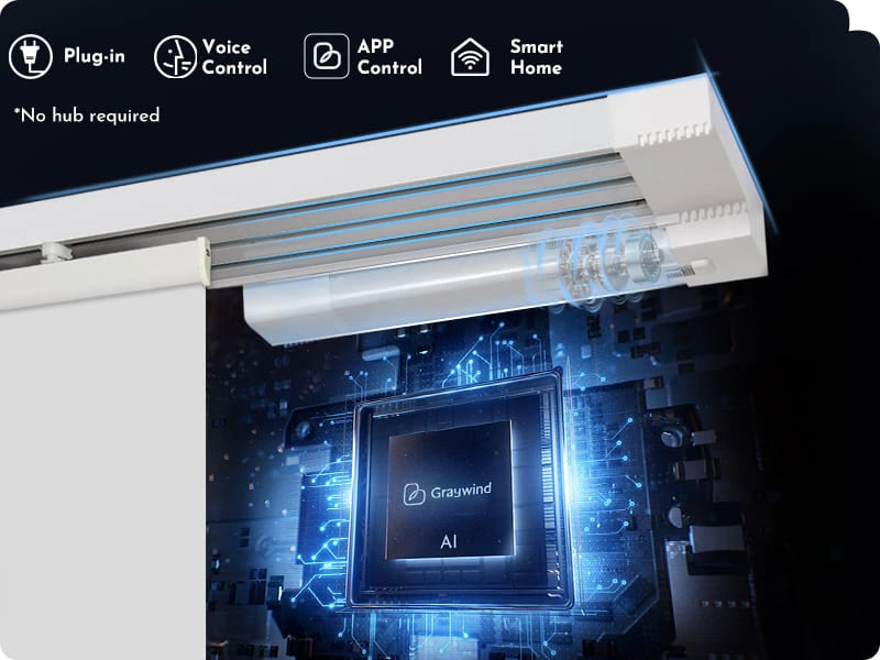 Smart Track with Gravwind logo and AI chip illustration on a dark background