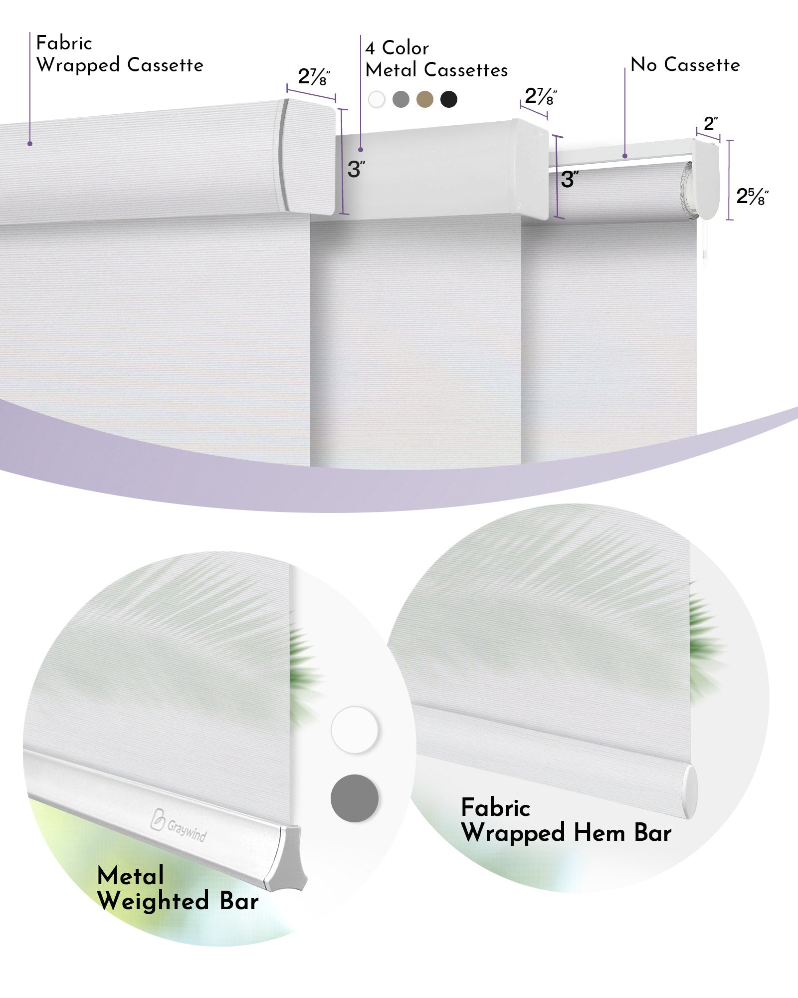 Graywind Motorized Light Filtering Roller Shades | Sheer Series | Customizable