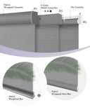 Graywind Motorized Solar Roller Shades | 1%-5% Openness | Customizable