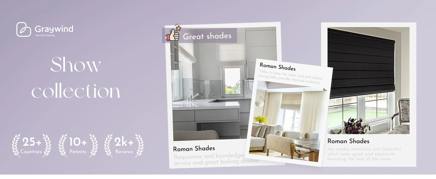 Gallery for Graywind Roman Shades.