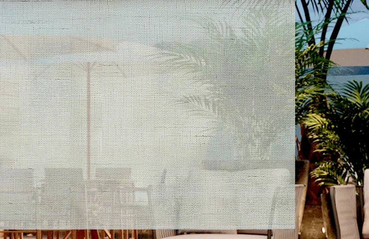 Roman shades sheer fabric