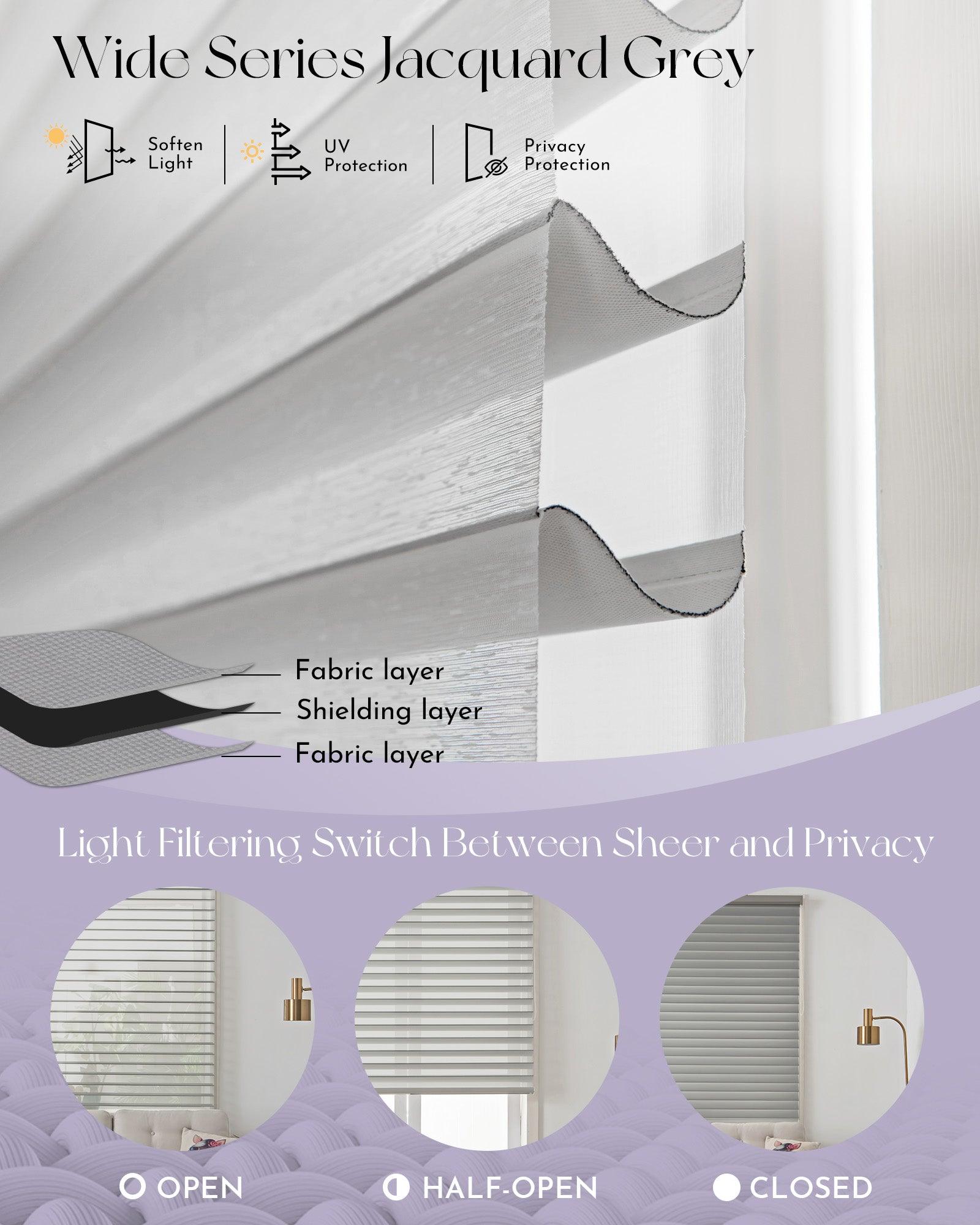 Graywind Motorized Shangrila Shades | Wide Series | Customizable