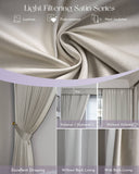 Graywind Motorized Smart Curtain | Light Filtering- Satin Series | 40"-220"W