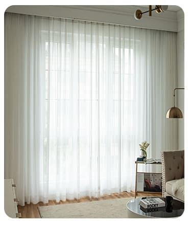 Sheer smart curtain