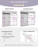 Measuring guide for smart sheer vertical blinds.