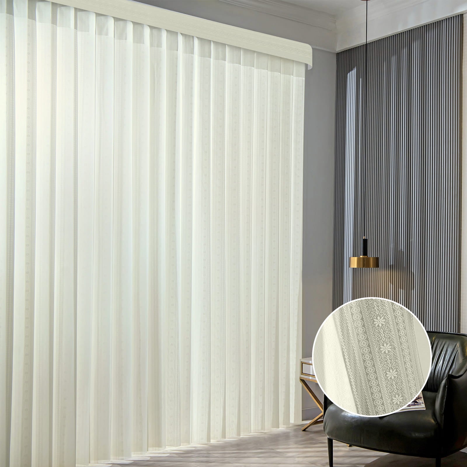 Graywind Smart Sheer Vertical Blinds | Pattern Series | Customizable